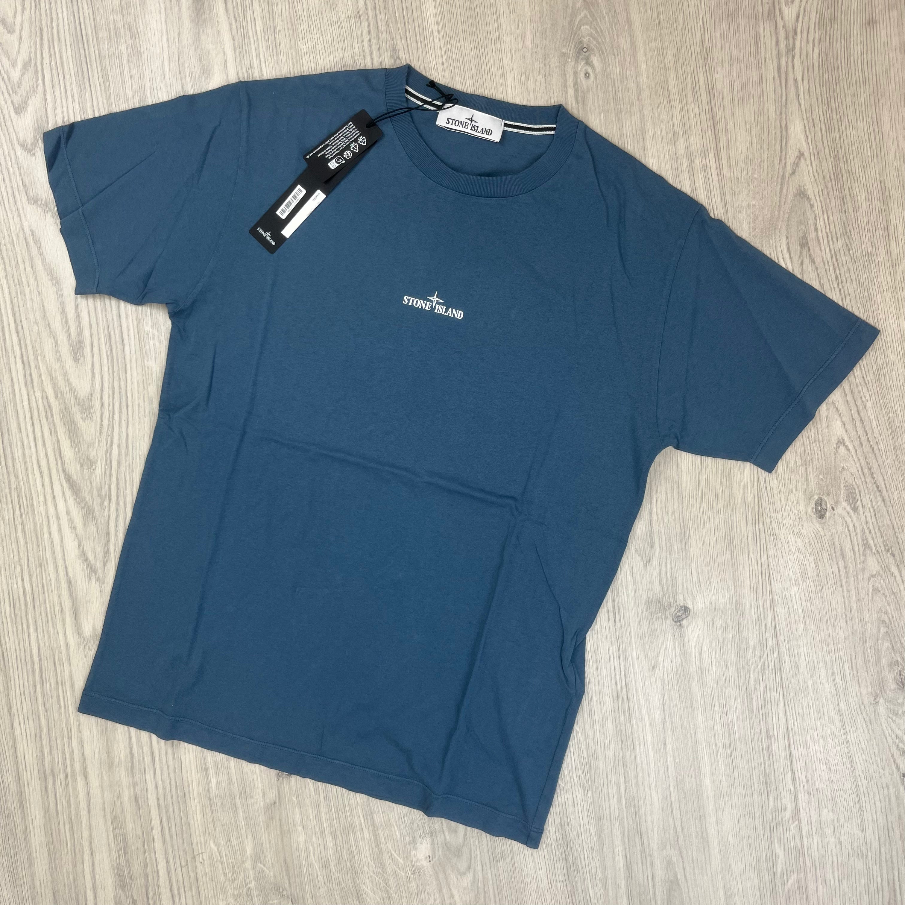 Stone Island Printed T-Shirt - Avio Blue Ironleague