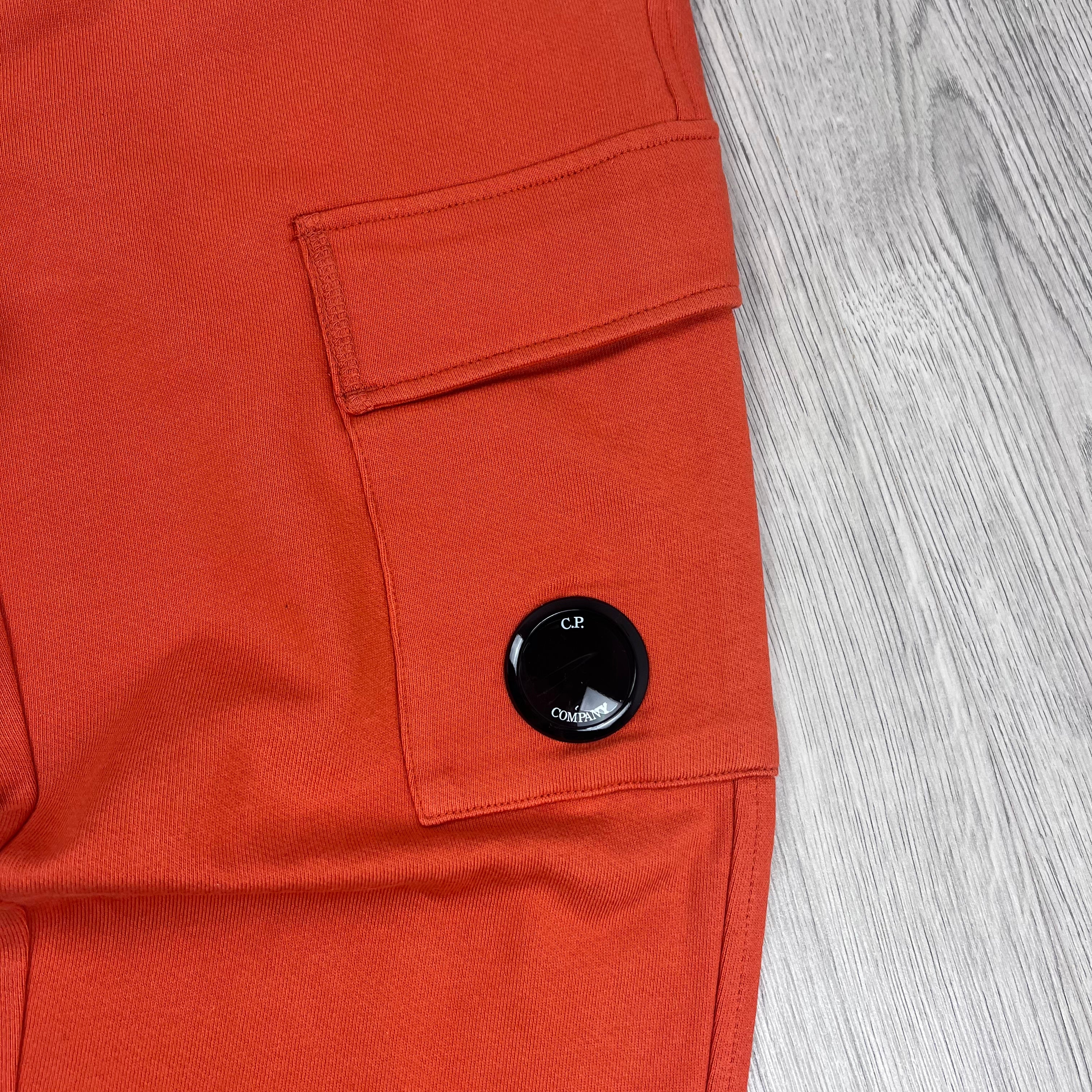CP Company Raised Fleece Sweatpants - Pumpkin Ironleague