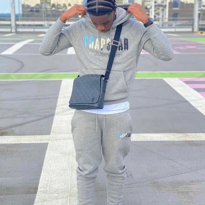 Trapstar Chenille Decoded Tracksuit - Black/Grey Ironleague
