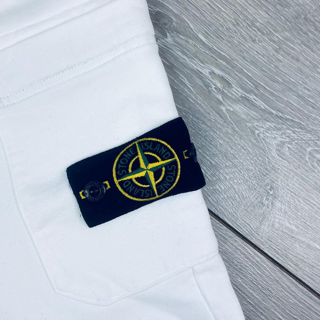 Stone Island Dyed Sweatpants - White Ironleague