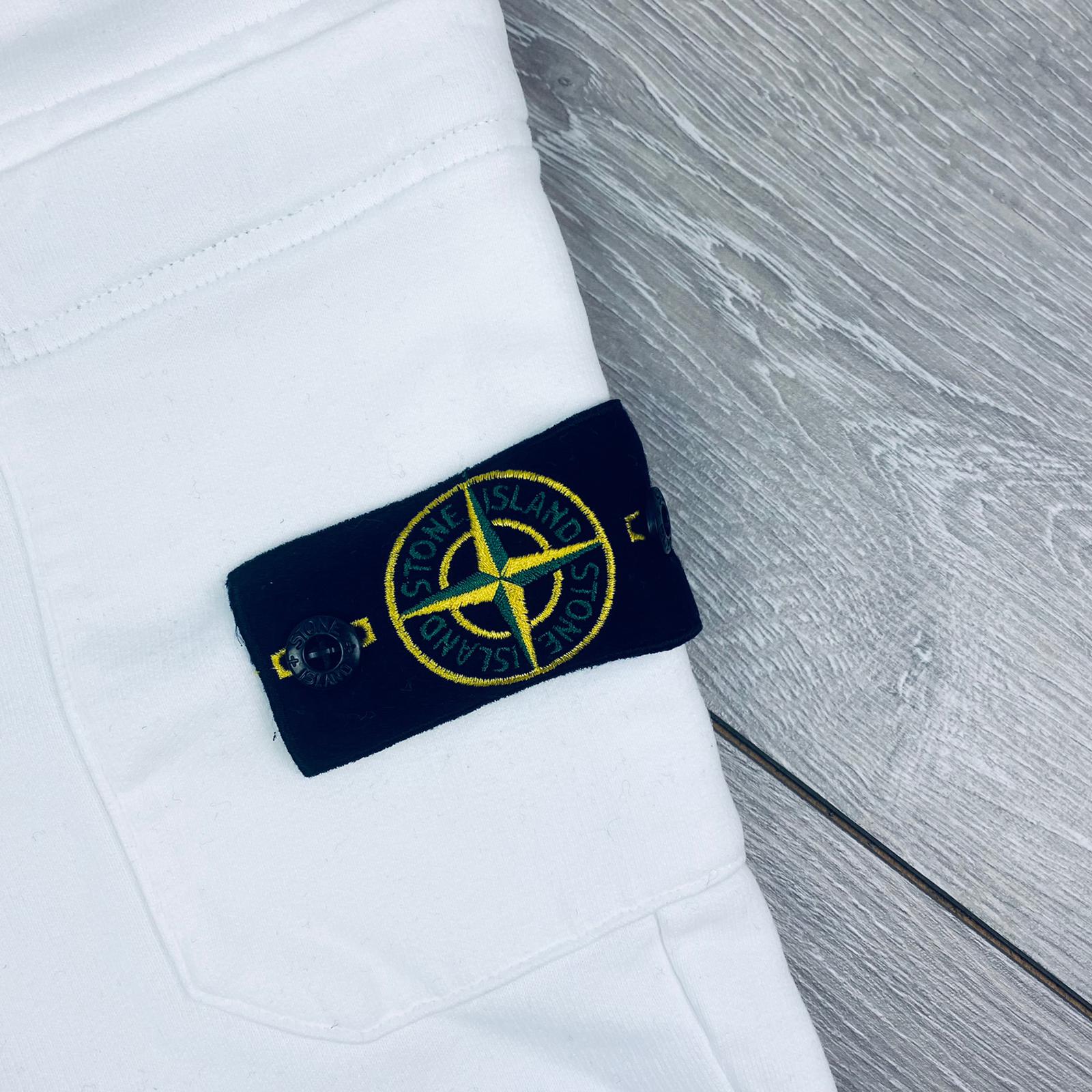 Stone Island Dyed Sweatpants - White Ironleague