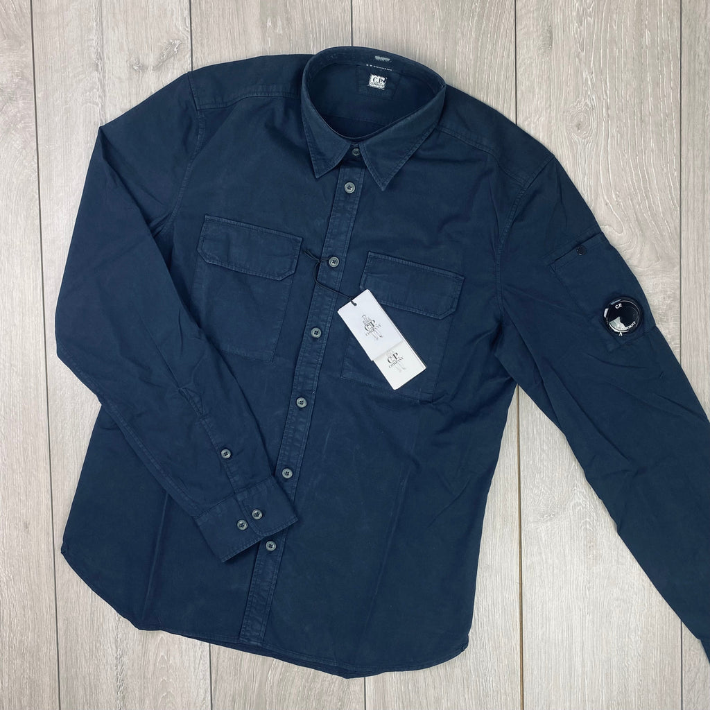 CP Company Button Overshirt - Navy Ironleague