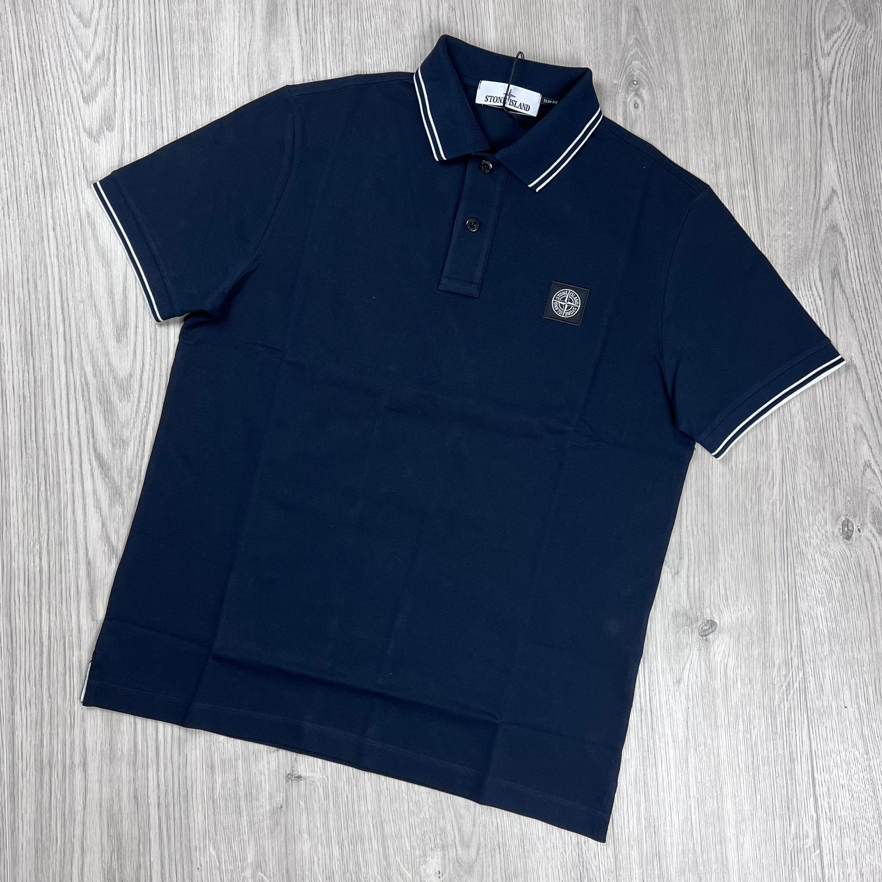Stone Island Patch Polo Shirt - Navy Ironleague