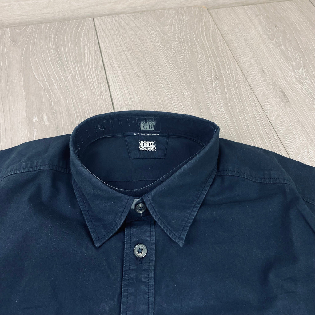 CP Company Button Overshirt - Navy Ironleague