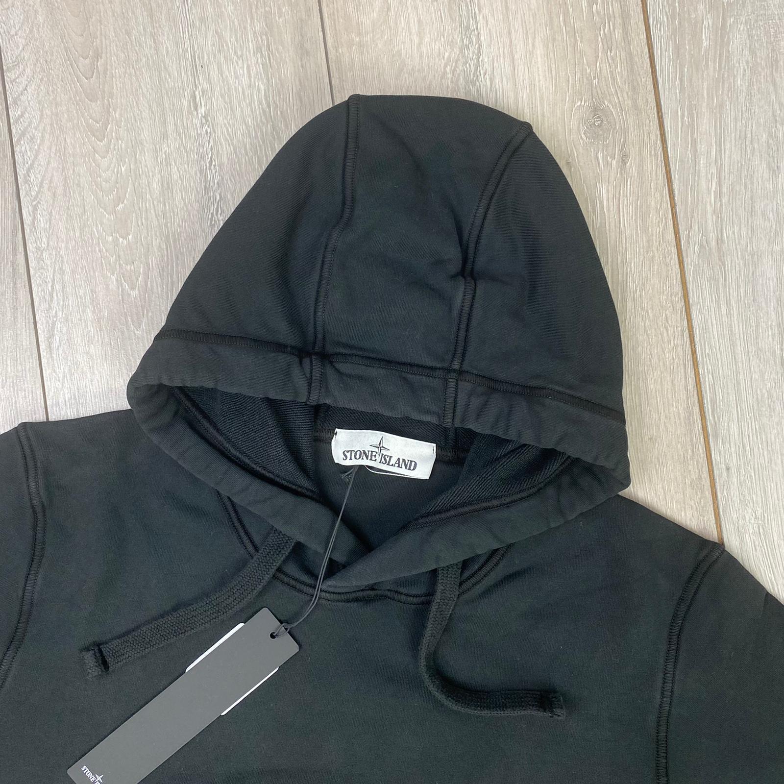 Stone Island Dyed Hoodie - Black Ironleague