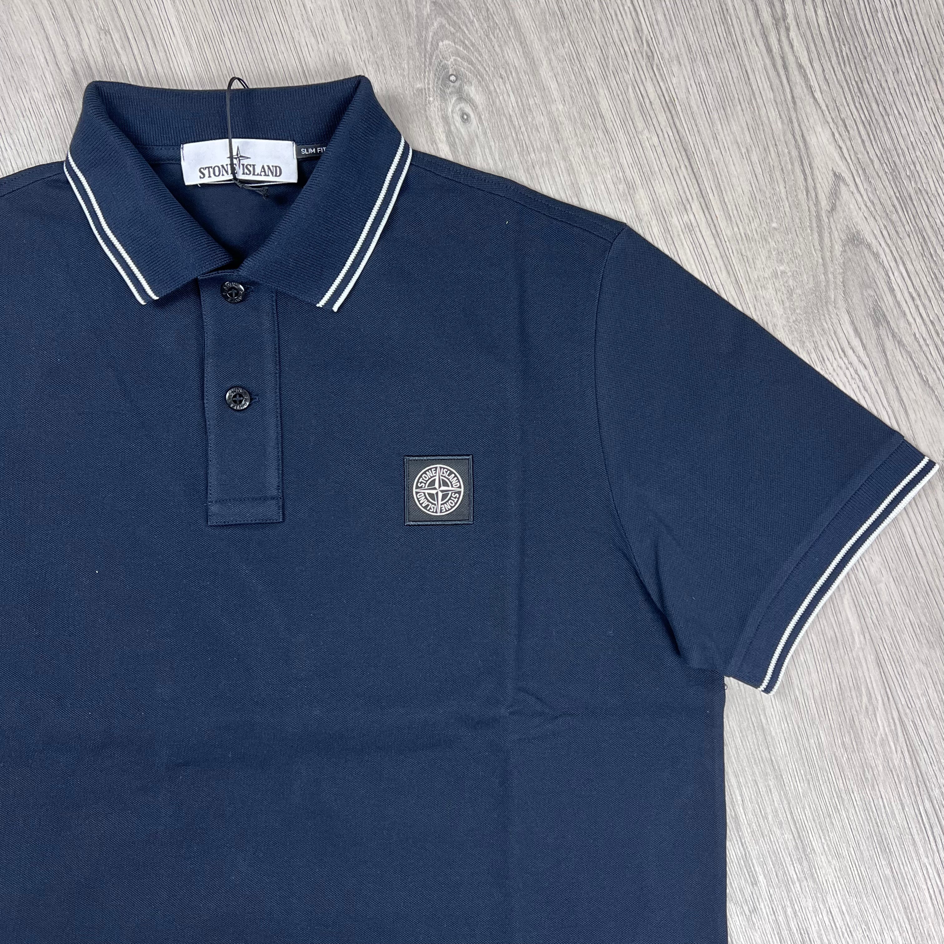 Stone Island Patch Polo Shirt - Navy Ironleague