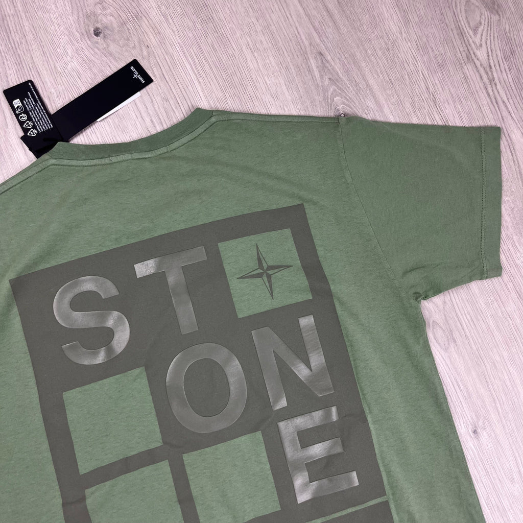Stone Island Printed T-Shirt - Sage Green Ironleague