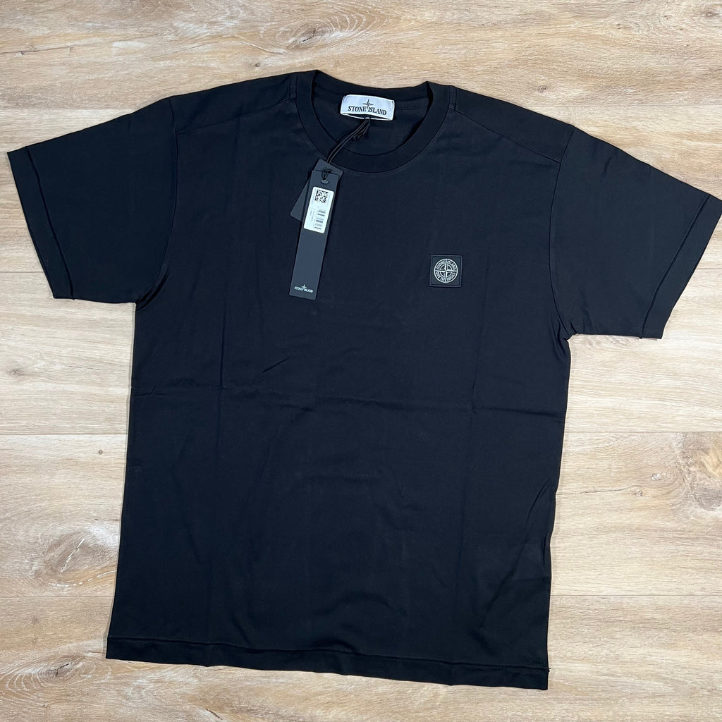 Stone Island Patch Logo T-Shirt in Black Ironleague