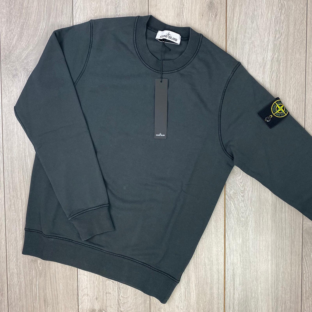Stone Island Dyed Sweatshirt - Charcoal Ironleague