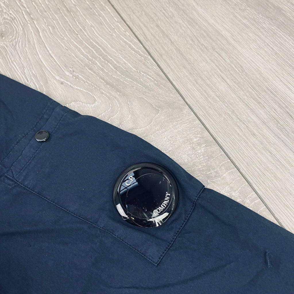 CP Company Button Overshirt - Navy Ironleague