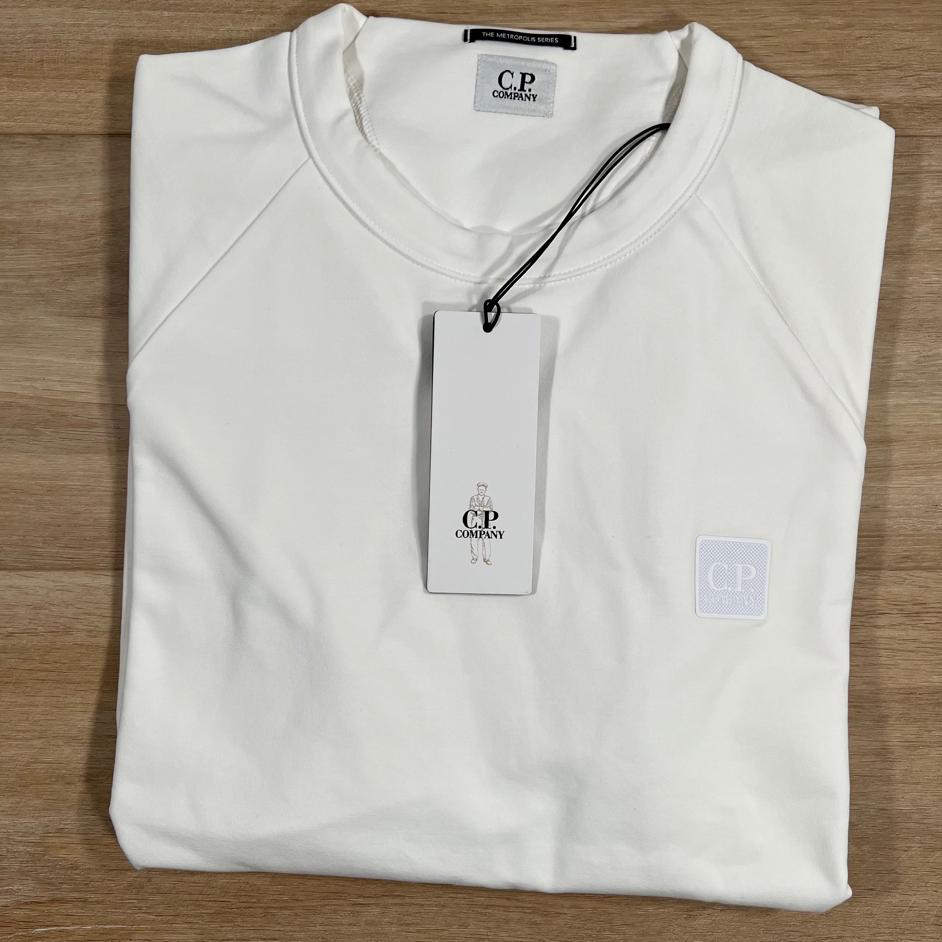 CP Company Metropolis Sweatshirt in White Ironleague