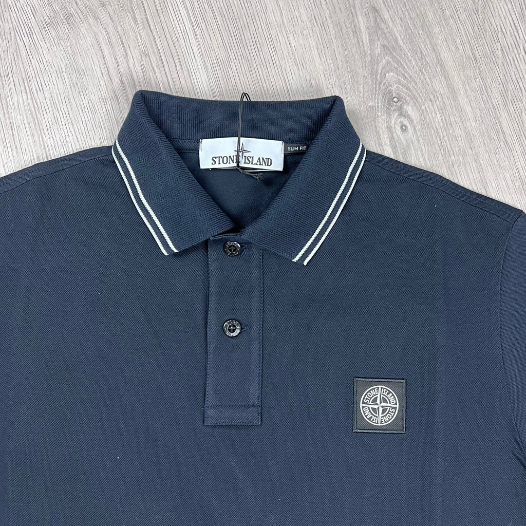 Stone Island Patch Polo Shirt - Navy Ironleague