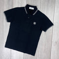 Stone Island Patch Polo Shirt - Black Ironleague