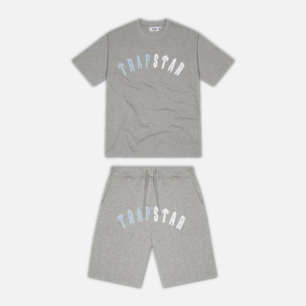 Trapstar Arch Chenille Short Set - Grey/Black Ironleague
