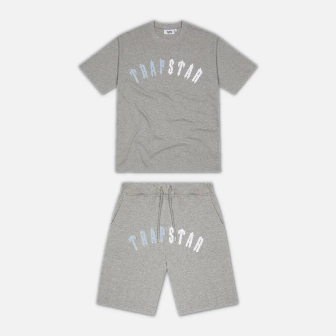 Trapstar Arch Chenille Short Set - Grey/Black Ironleague