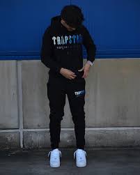 Trapstar Chenille Decoded Tracksuit Ice Flavours - Black/Grey Ironleague
