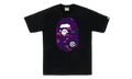 BAPE Color Camo Big Ape Head Tee Black / Purple 1G30 110 027 BLACK PURPLE