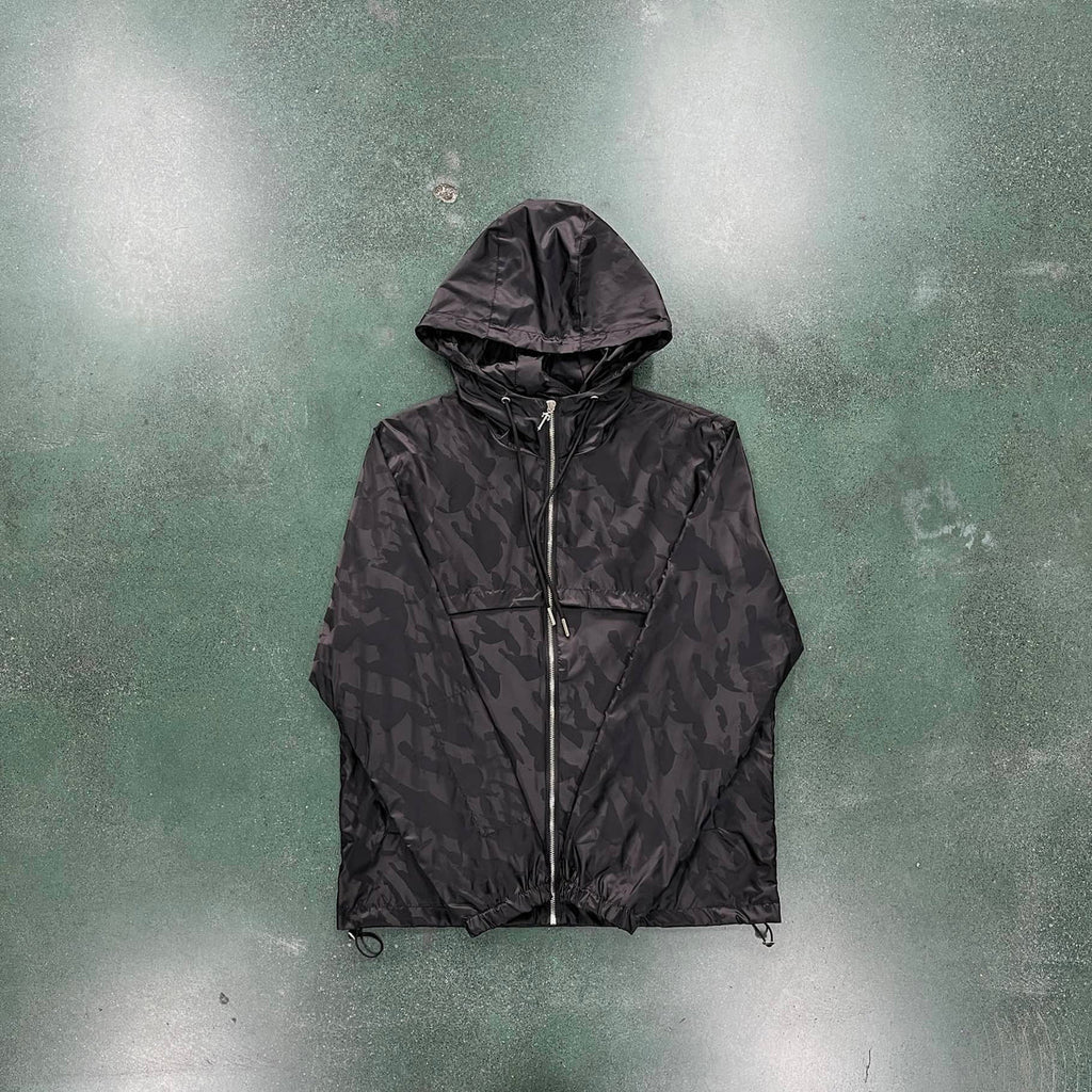Trapstar Irongate T Jacquard Windbreaker - Black/Blue Ironleague