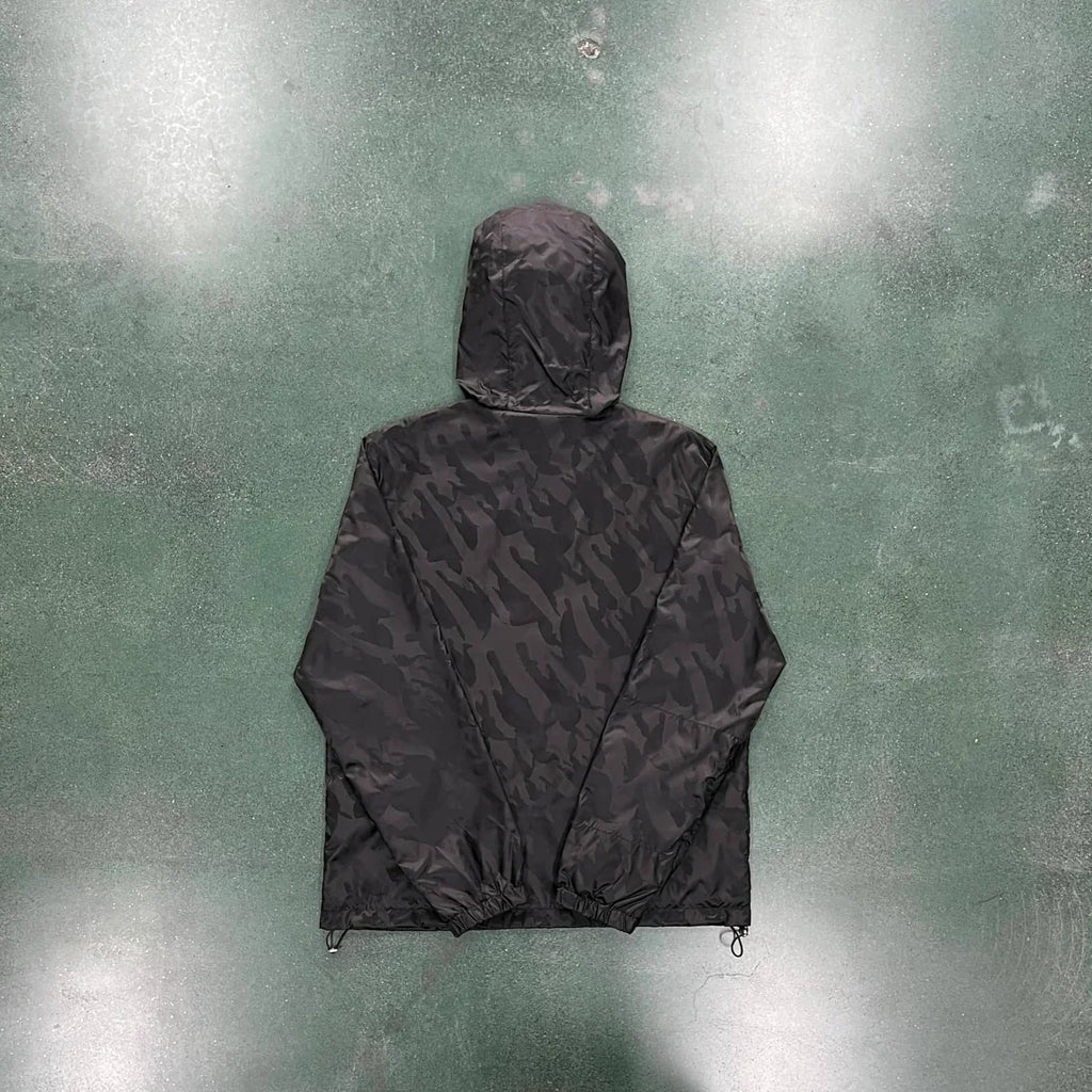 Trapstar Irongate T Jacquard Windbreaker - Black/Blue Ironleague