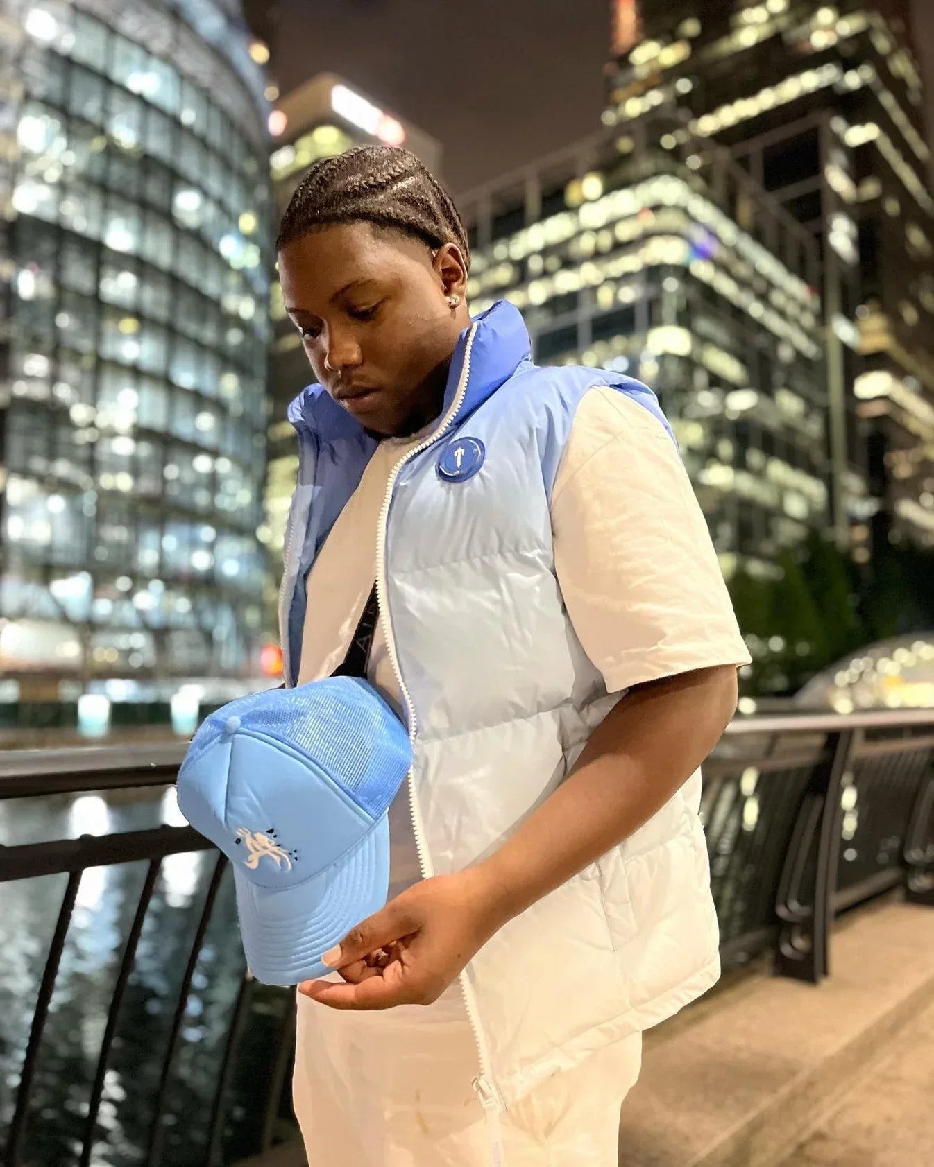 Trapstar Irongate Badge Gilet - Ice Blue Ironleague