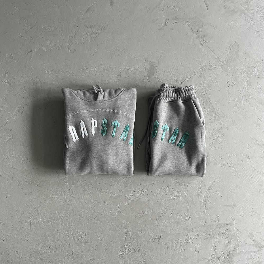 Trapstar Irongate Chenille Arch Tracksuit - Grey/Blue Ironleague