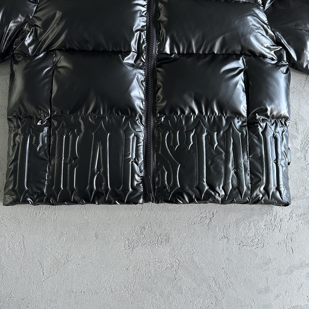 Trapstar Irongate Embossed Puffer Jacket - Black/White Ironleague
