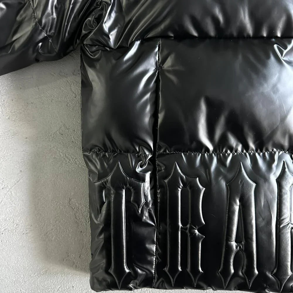 Trapstar Irongate Embossed Puffer Jacket - Black/White Ironleague