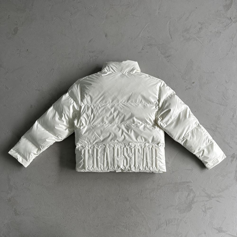 Trapstar Irongate Embossed Puffer Jacket - Black/White Ironleague