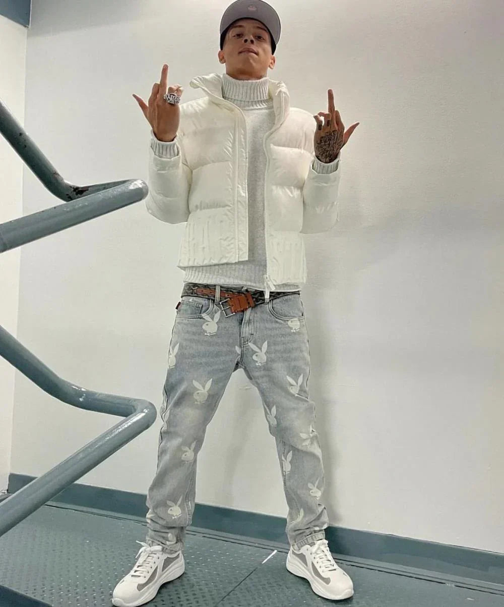 Trapstar Irongate Embossed Puffer Jacket - Black/White Ironleague