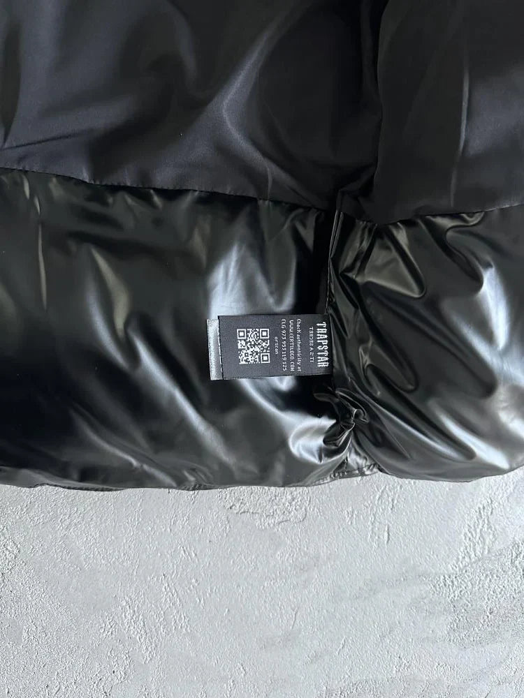 Trapstar Irongate Embossed Puffer Jacket - Black/White Ironleague
