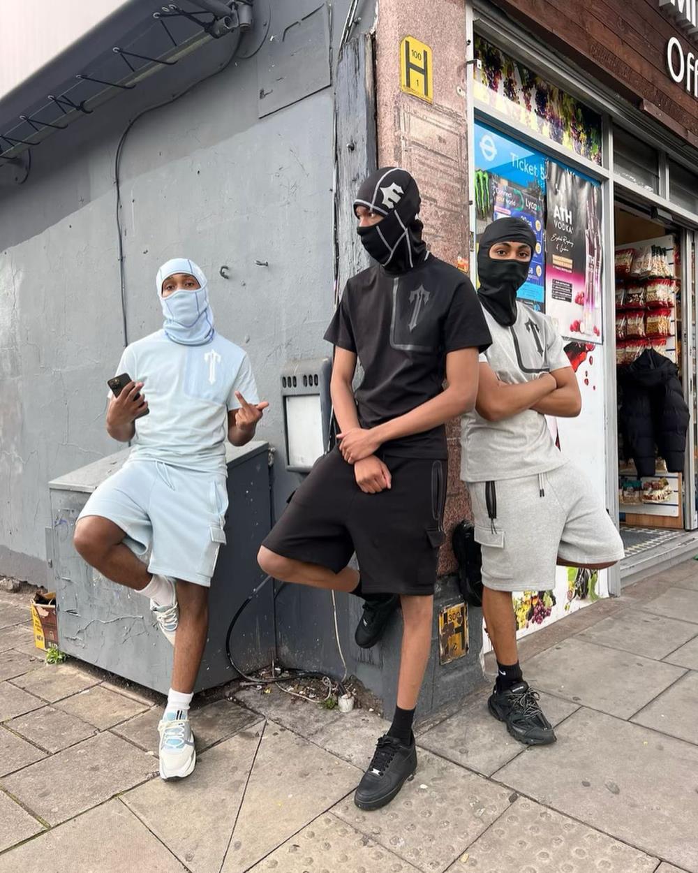 Trapstar Irongate T  Balaclava - Black/Blue Ironleague