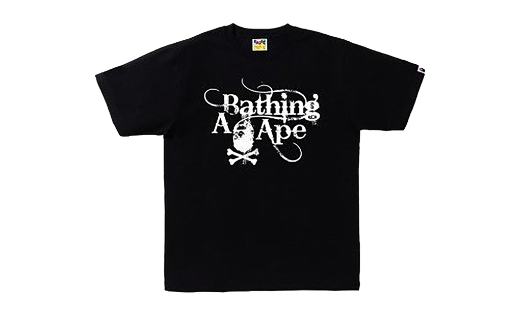 BAPE Ape Crossbone Stencil Tee Black 4I20110005 BLACK
