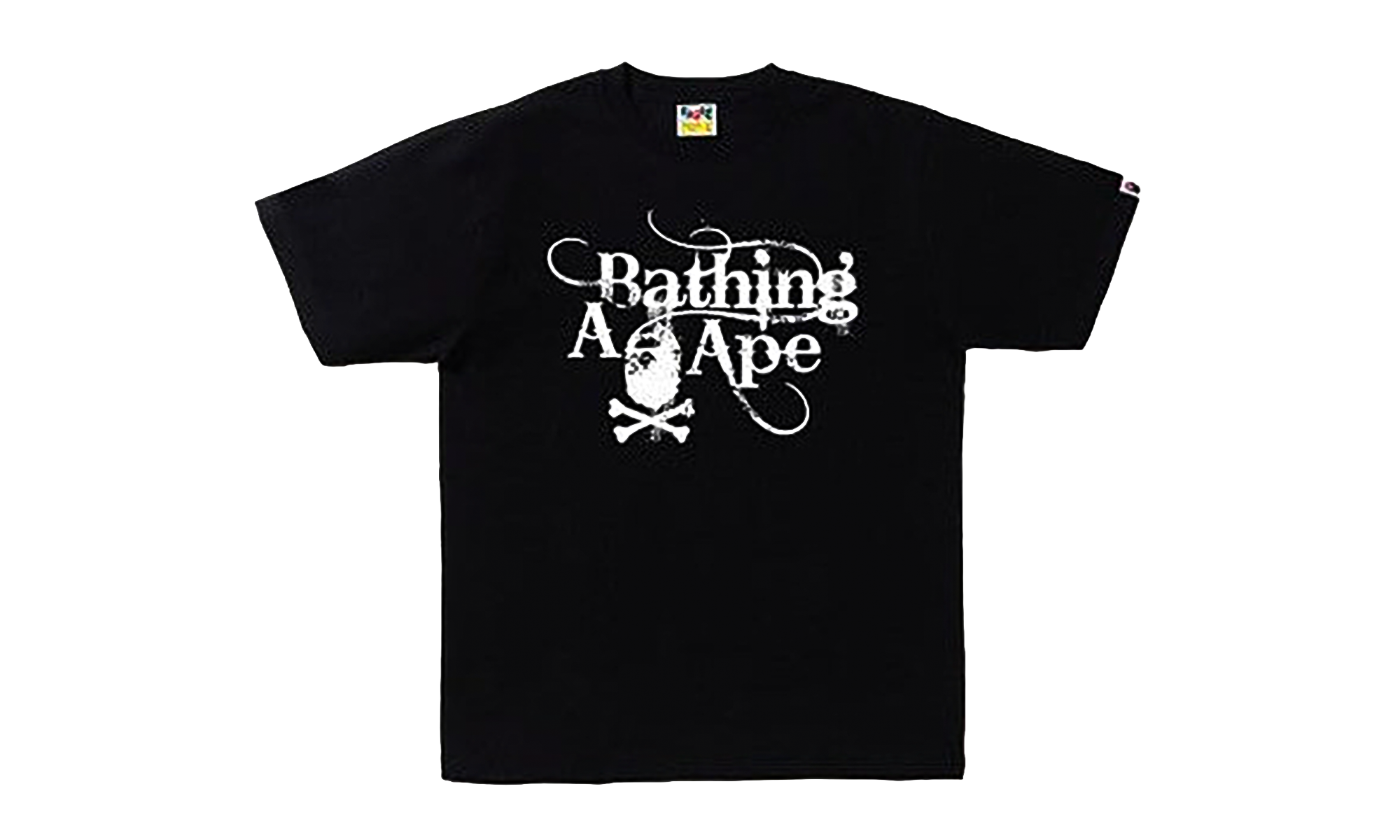 BAPE Ape Crossbone Stencil Tee Black 4I20110005 BLACK