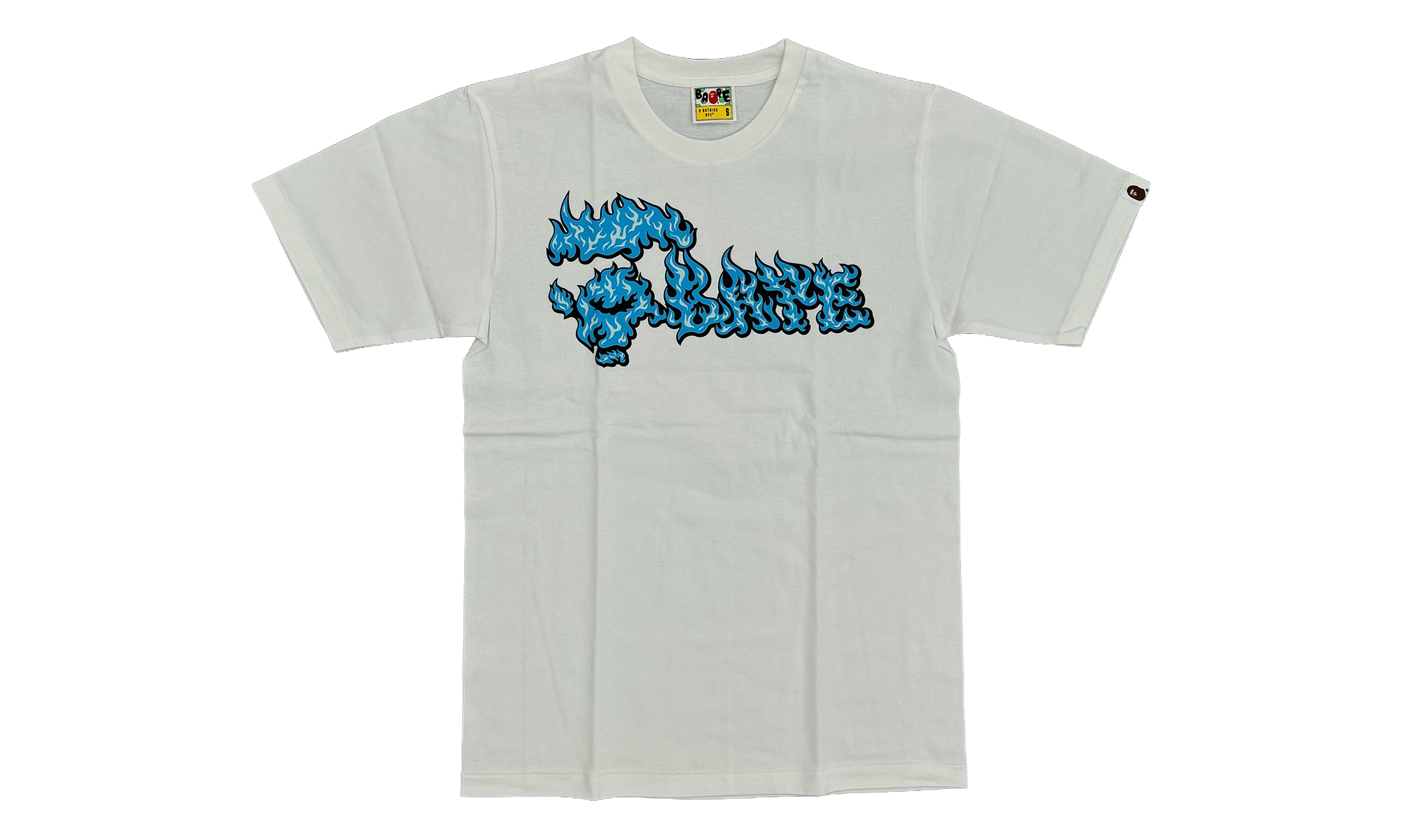 BAPE Flame Ape Face Tee White / Blue 1K20 110 034 WHITE BLUE