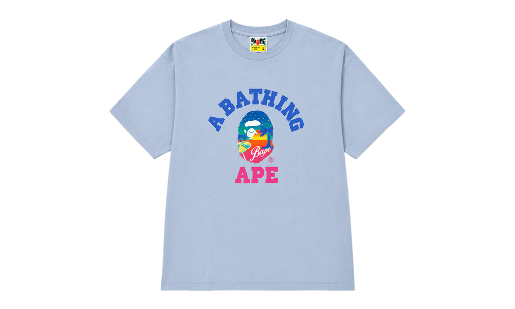 BAPE Sunset Beach Tee Sax 1J30 110 068 SAX