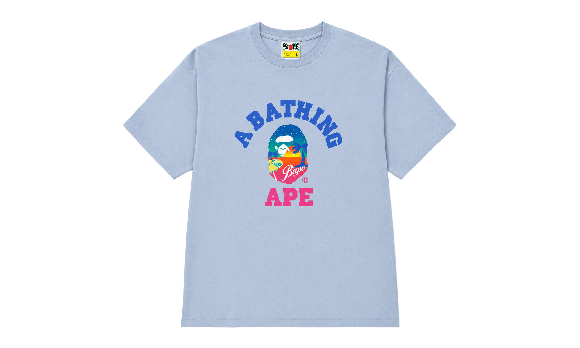 BAPE Sunset Beach Tee Sax 1J30 110 068 SAX