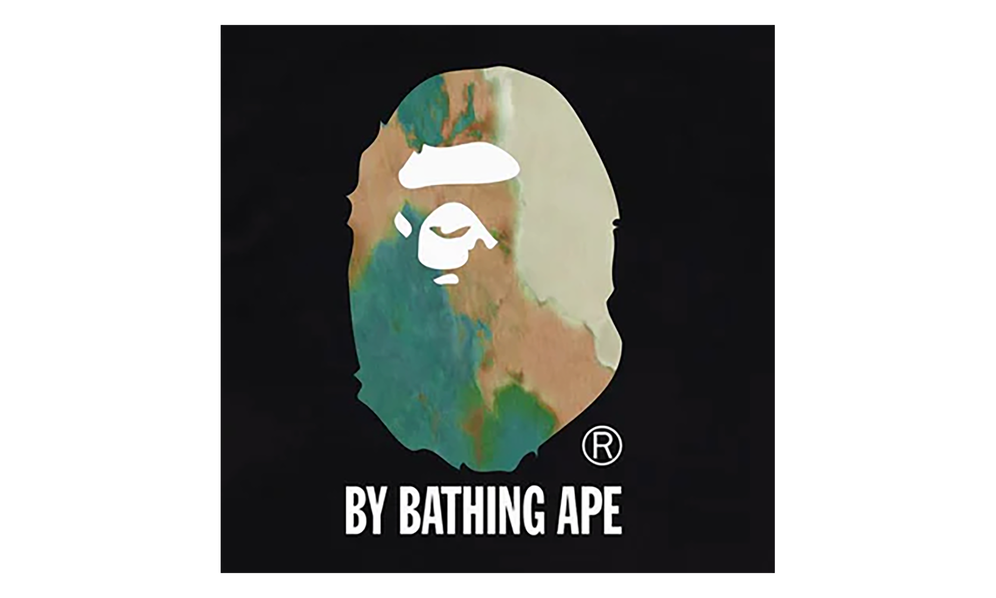 BAPE Tie Dye By Bathing Ape Tee Black / Green 0ZXTEM110033N BLACK GREEN