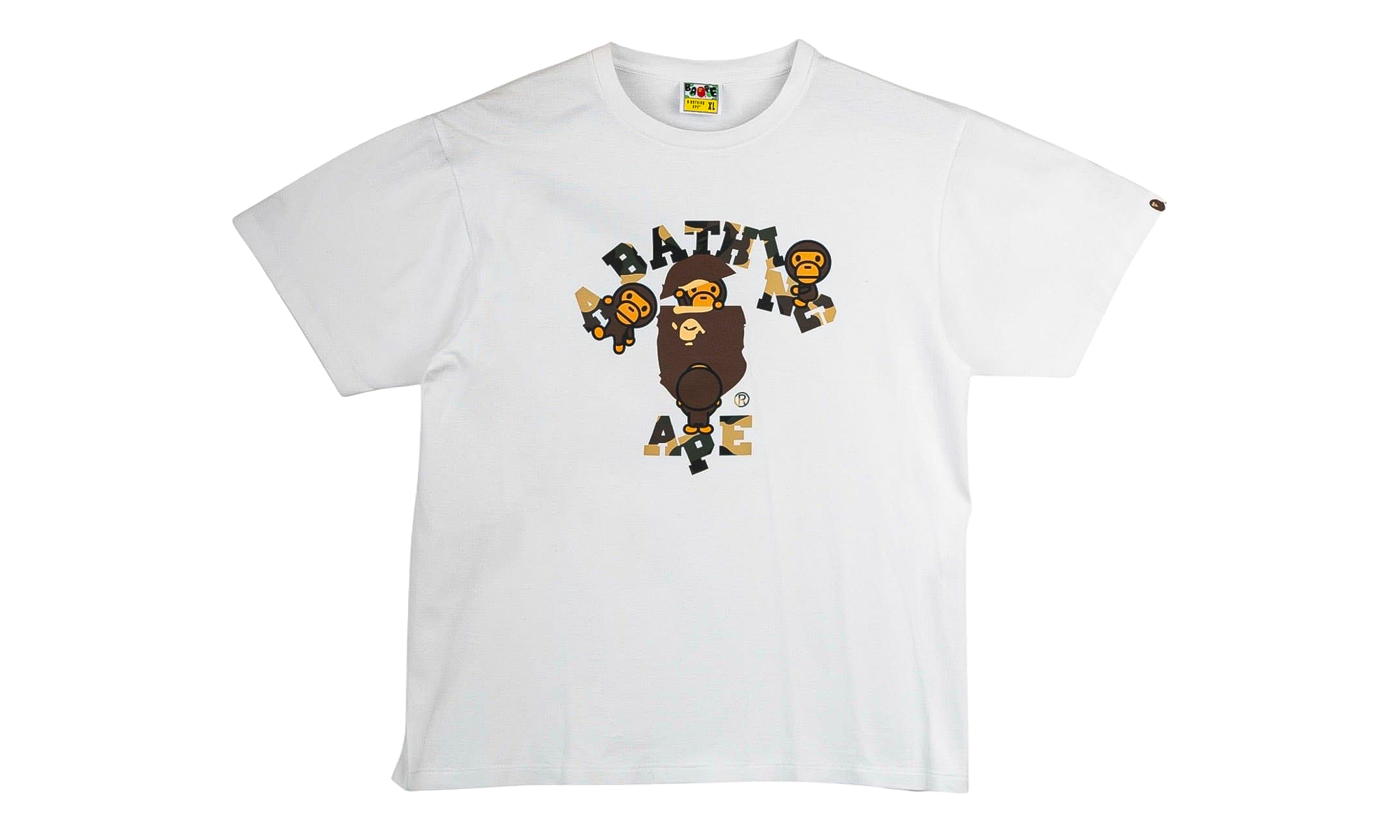 BAPE Baby Milo Hanging Family Short Sleeve T-Shirt White 2I80 110 002 WHITE