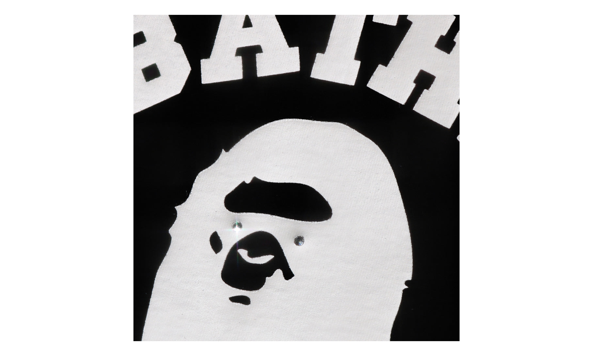 BAPE Crystal Stone Eye College Tee Black 0ZXTEM350101Q BKX