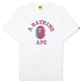 A BATHING APE Glitch Art College College Tee - White