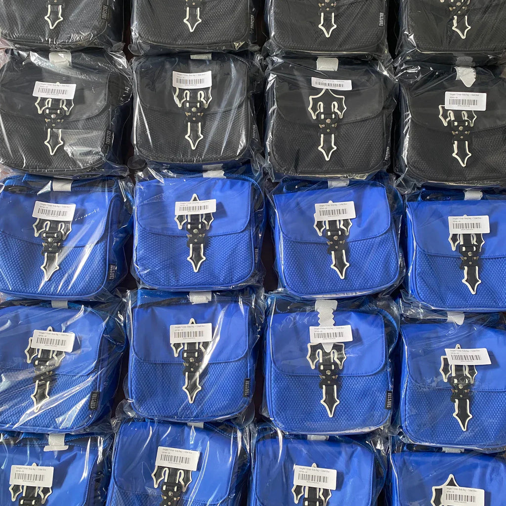 Trapstar Irongate T Crossbody Bag - Black/Blue Ironleague