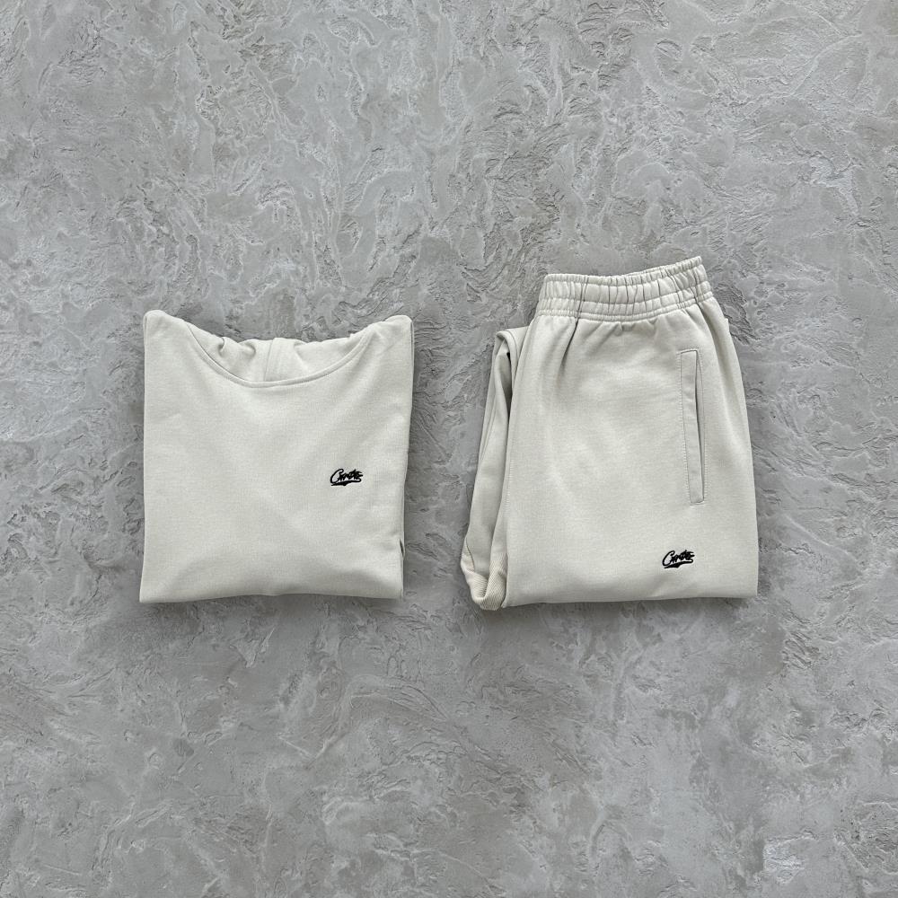 Corteiz Woosh Open Hem Set - Cream Ironleague