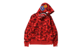 BAPE Color Camo Shark Full Zip Hoodie (FW24) Red 1J70 115 008 RED