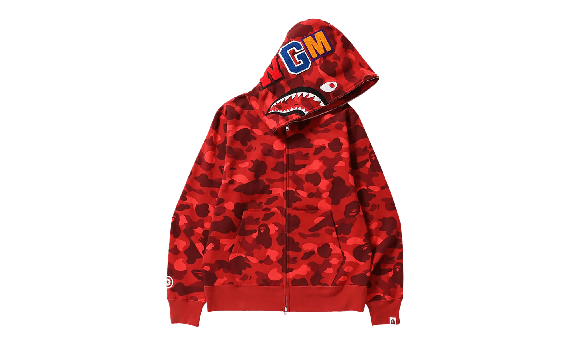 BAPE Color Camo Shark Full Zip Hoodie (FW24) Red 1J70 115 008 RED