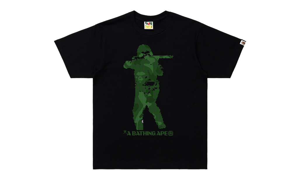 BAPE Bitmap Soldier Tee Black 1K80 110 042