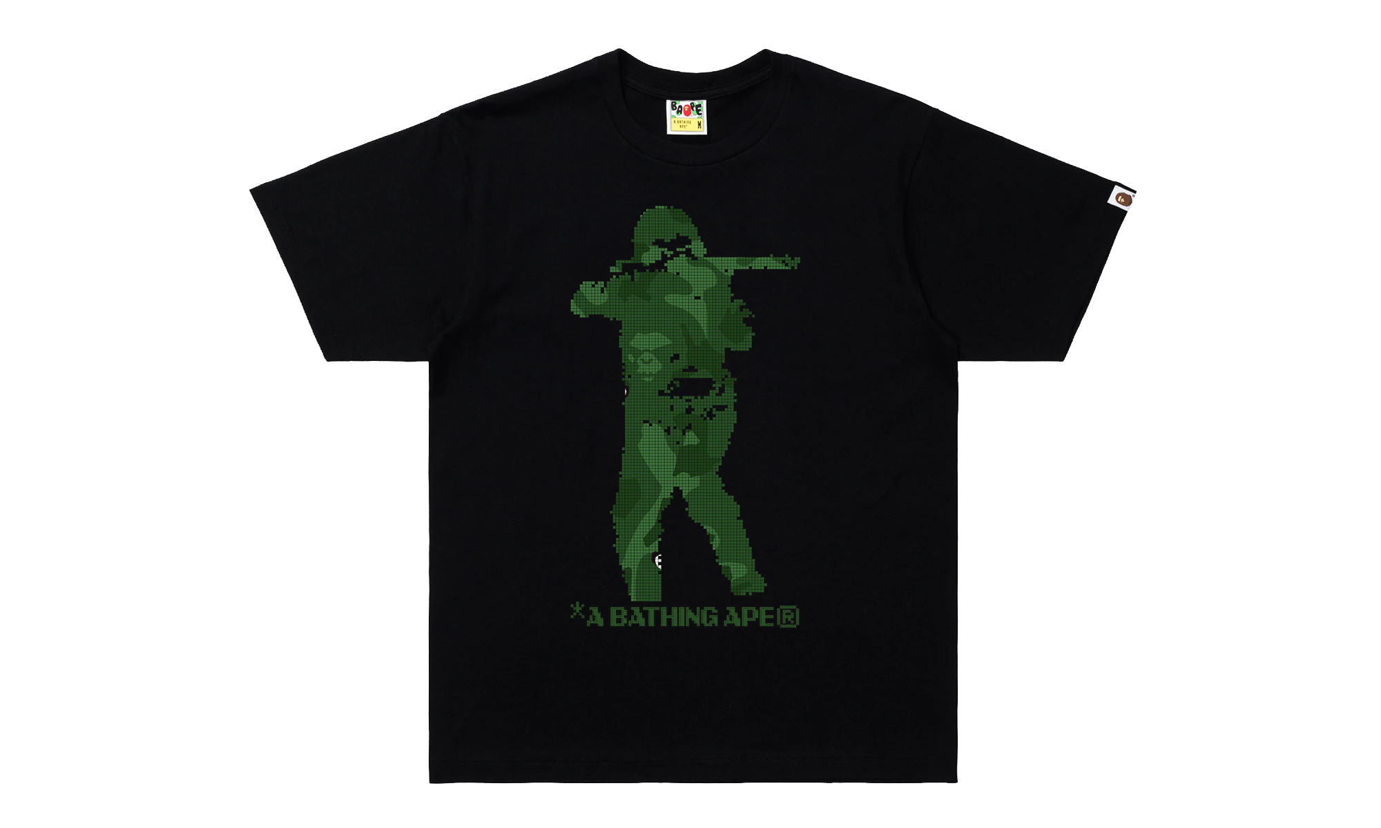 BAPE Bitmap Soldier Tee Black 1K80 110 042