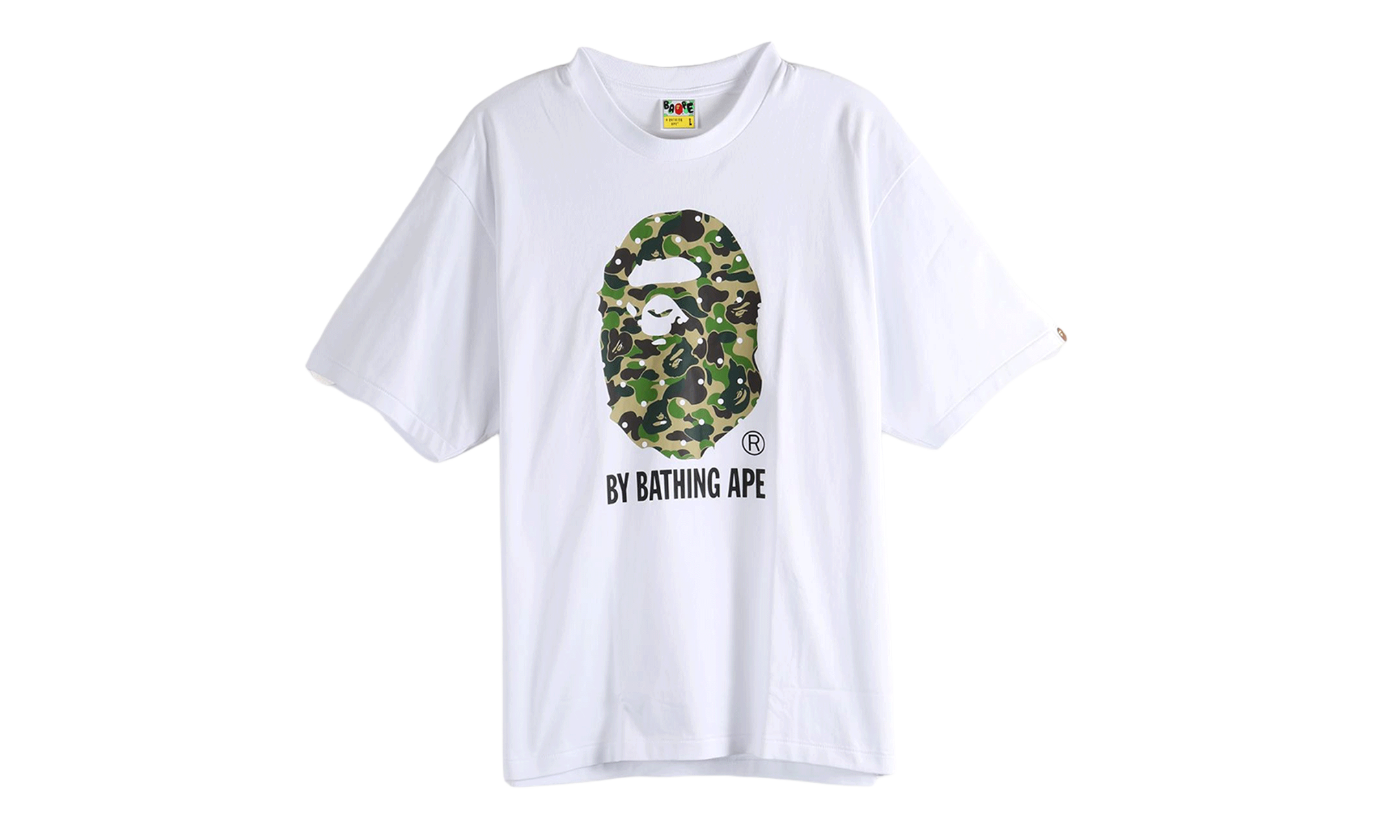 BAPE ABC Dot Camo By Bathing Ape Relaxed Fit Tee White 1L80110313 WHT