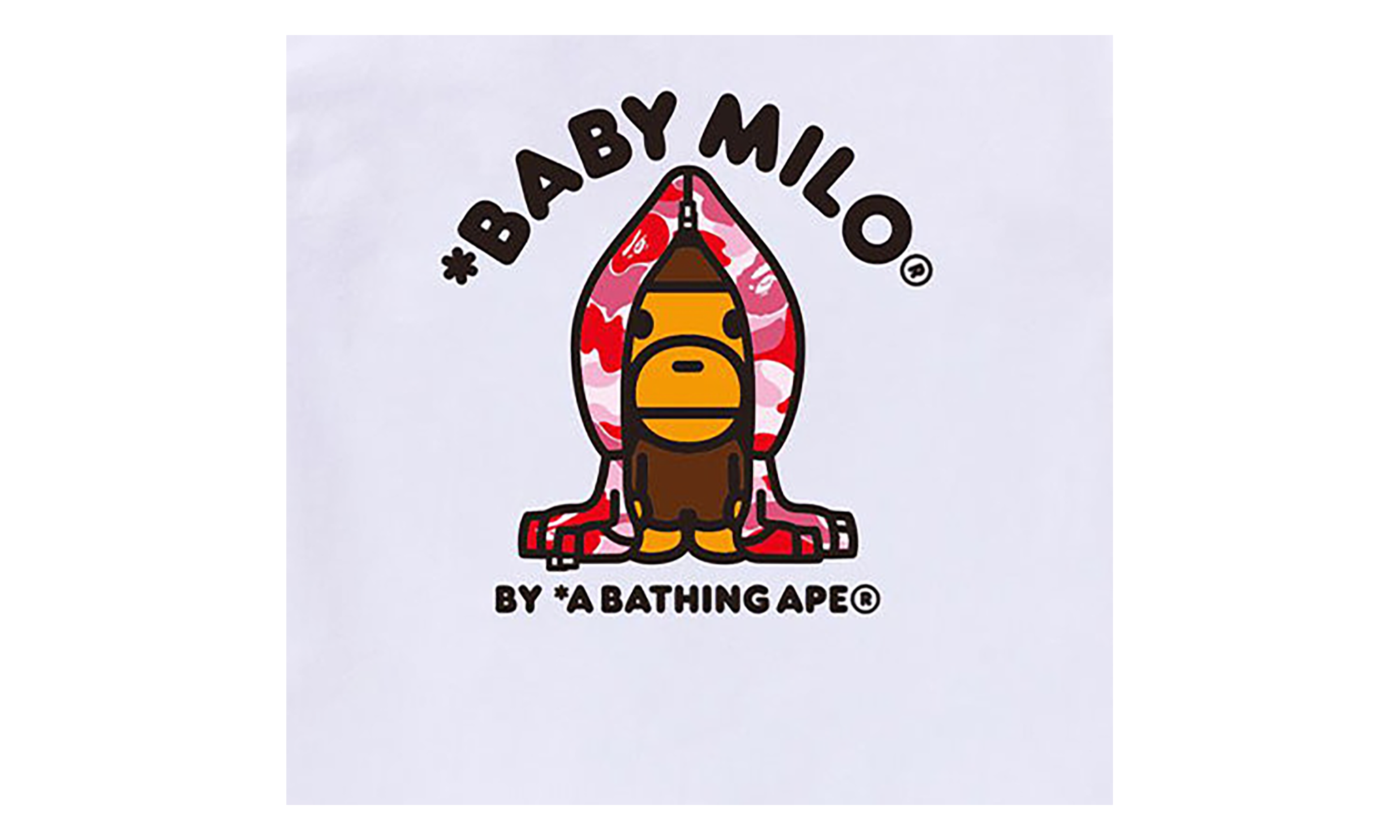 BAPE ABC Camo Milo Hoodie SS Tee White/Pink Camo 0ZXTEMX00510Q WHT