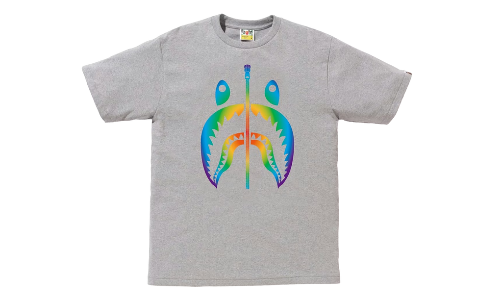 BAPE Rainbow Shark Tee Grey BAPE010