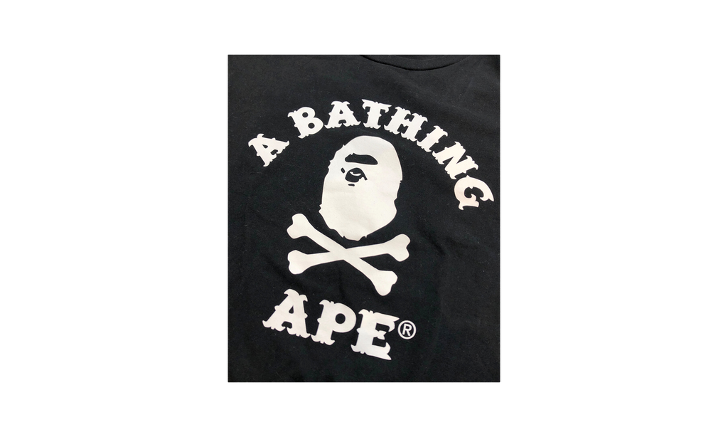 BAPE Captain Ape Crossbone Tee Black 4I72110005